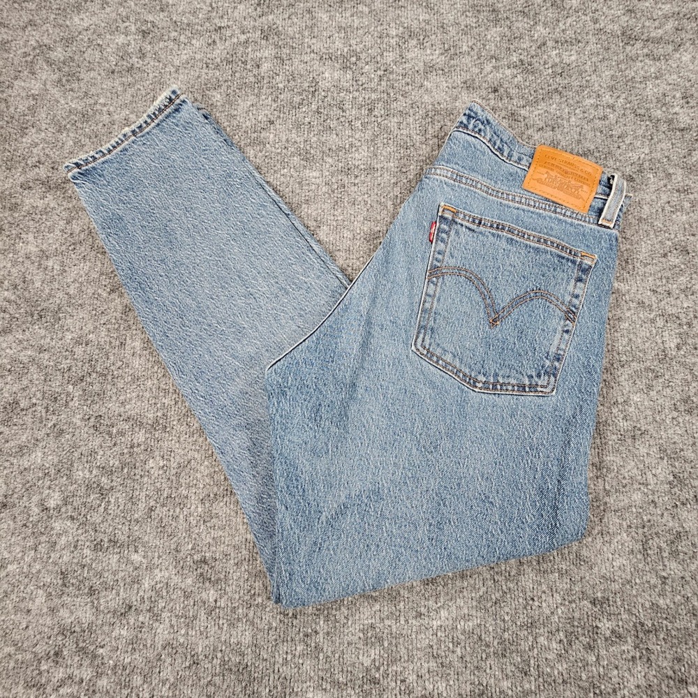 Levi's Premium Wedgie Straight Jeans Women's‎ 29 Medium Wash Blue Button Fly